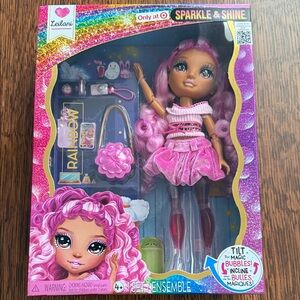Leilani sparkle and Shine Rainbow Doll with Pink Hair